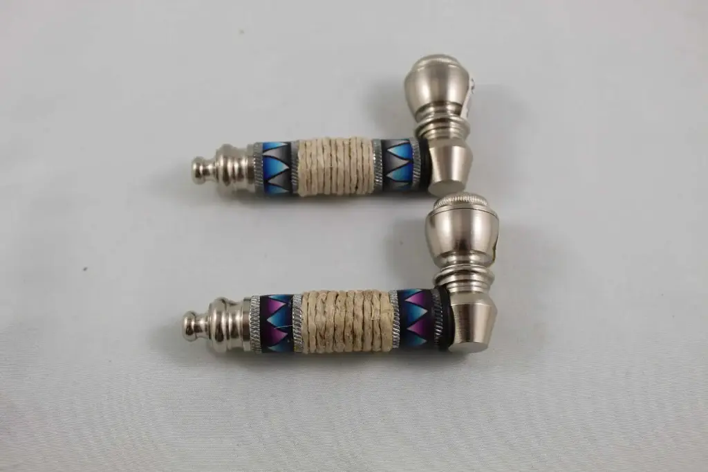 Tribal Nickel Fimo Pipe