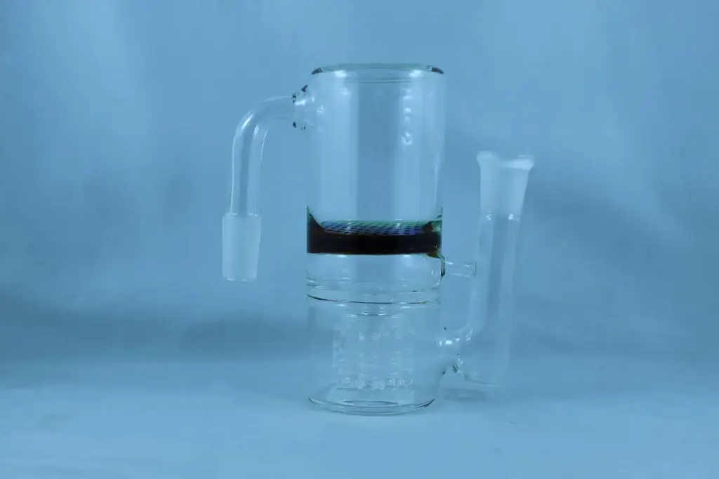 Ash Catcher-Double Coloured  Perc 14mm male ,90°