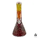 Nice Glass Coloured Dots Beaker Bong
