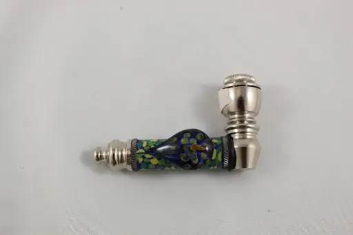 Glass Mushroom Pendant & Fimo Metal Pipe 
