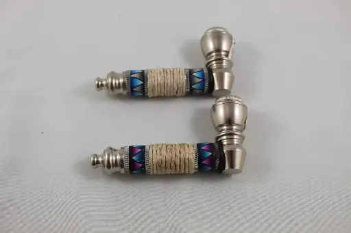 Tribal Nickel Fimo Pipe