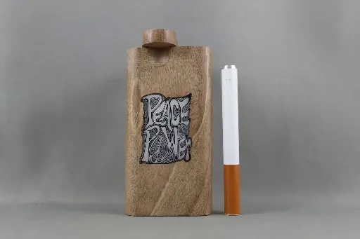 Glow In The Dark Wood Dugout-Peace Power