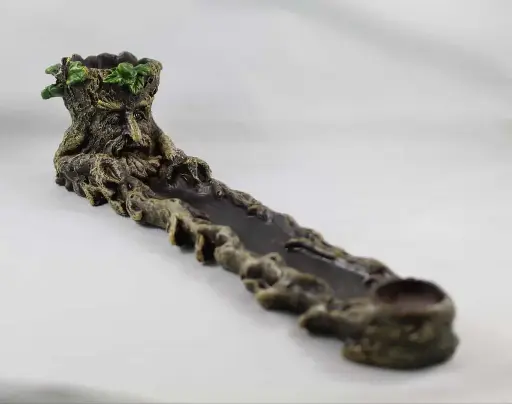 Incense Burner- Green Tree Man With LED Light Eyes